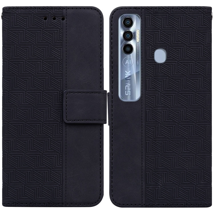 Geometric Embossed Leather Phone Case, For Tecno Pova Neo LE6, For Tecno Spark 7 Pro, For Tecno Spark 8 / 8T, For Tecno Spark 8P, For Tecno Spark Go 2022 / Spark 8C