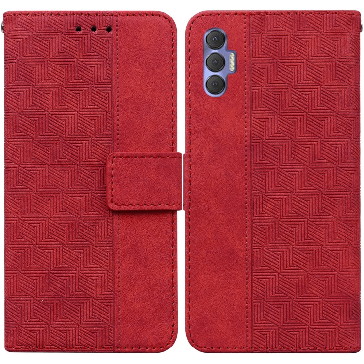 Geometric Embossed Leather Phone Case, For Tecno Pova Neo LE6, For Tecno Spark 7 Pro, For Tecno Spark 8 / 8T, For Tecno Spark 8P, For Tecno Spark Go 2022 / Spark 8C