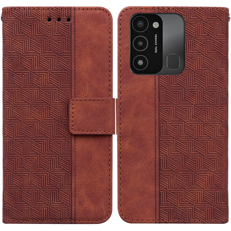 Geometric Embossed Leather Phone Case, For Tecno Pova Neo LE6, For Tecno Spark 7 Pro, For Tecno Spark 8 / 8T, For Tecno Spark 8P, For Tecno Spark Go 2022 / Spark 8C