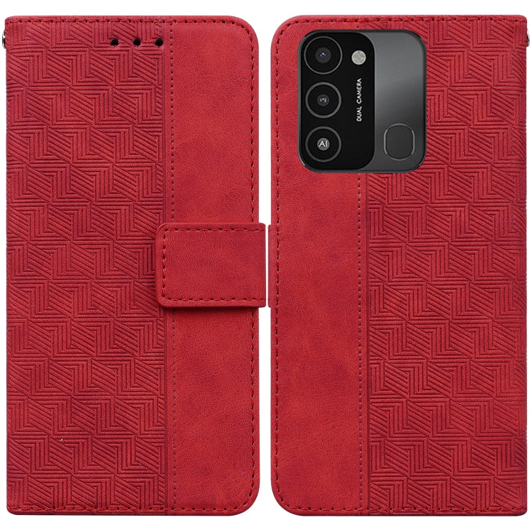 Geometric Embossed Leather Phone Case, For Tecno Pova Neo LE6, For Tecno Spark 7 Pro, For Tecno Spark 8 / 8T, For Tecno Spark 8P, For Tecno Spark Go 2022 / Spark 8C