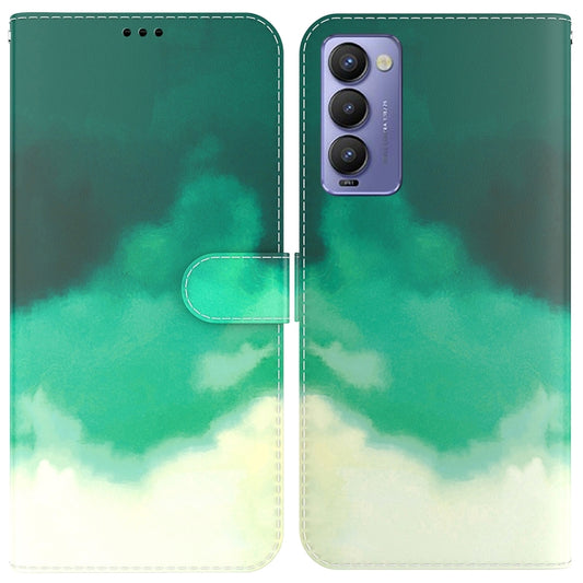 Watercolor Pattern Horizontal Flip Leather Phone Case, For Tecno Camon 18 / 18P, For Tecno Camon 18 Premier, For Tecno Camon 18i, For Tecno Phantom X, For Tecno Pop 5 LTE BD4, For Tecno Pop 5P, For Tecno Spark 7 Pro, For Tecno Spark 8 / 8T