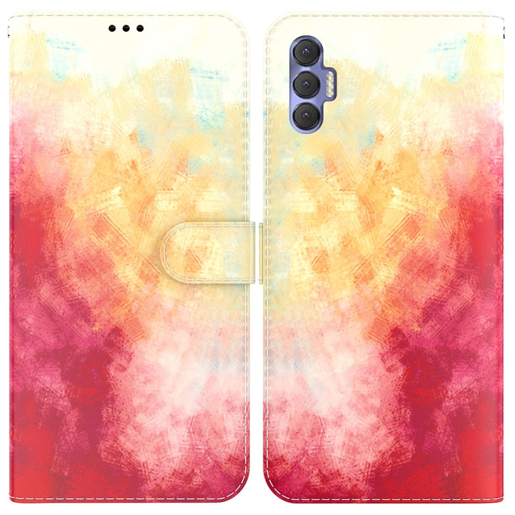 Watercolor Pattern Horizontal Flip Leather Phone Case, For Tecno Spark 8P, For Tecno Spark Go 2022 / Spark 8C