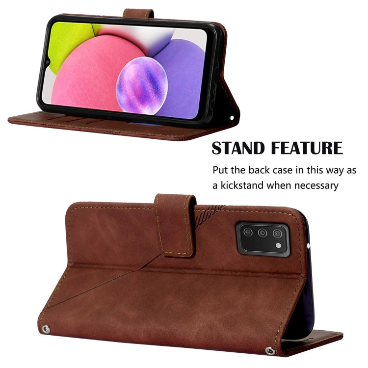Crossbody 3D Embossed Flip Leather Phone Case, For Samsung Galaxy A03s 166mm, For Samsung Galaxy A11 / M11, For Samsung Galaxy A12 / M12, For Samsung Galaxy A21s, For Samsung Galaxy A32 4G EU Version, For Samsung Galaxy A32 5G / M32 5G                 ...