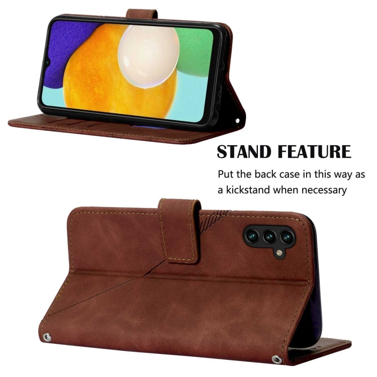 Crossbody 3D Embossed Flip Leather Phone Case, For Samsung Galaxy A13 5G