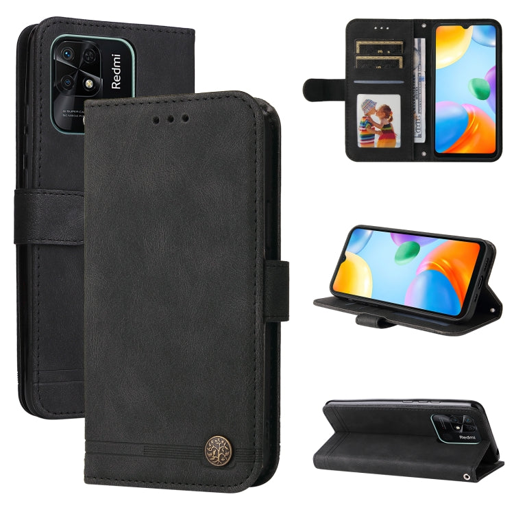 Skin Feel Life Tree Metal Button Leather Phone Case, For Xiaomi Redmi 10C 4G / Redmi 10 India Version, For Xiaomi Poco X4 Pro 5G, For Honor 50 SE / nova 9 SE, For OPPO Find X5, For OPPO Find X5 Pro