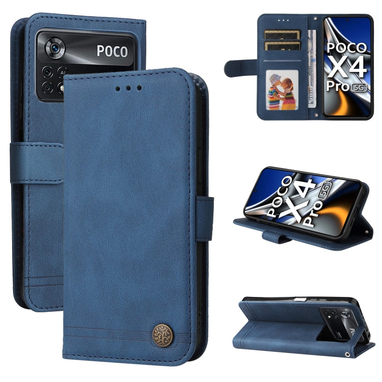 Skin Feel Life Tree Metal Button Leather Phone Case, For Xiaomi Redmi 10C 4G / Redmi 10 India Version, For Xiaomi Poco X4 Pro 5G, For Honor 50 SE / nova 9 SE, For OPPO Find X5, For OPPO Find X5 Pro