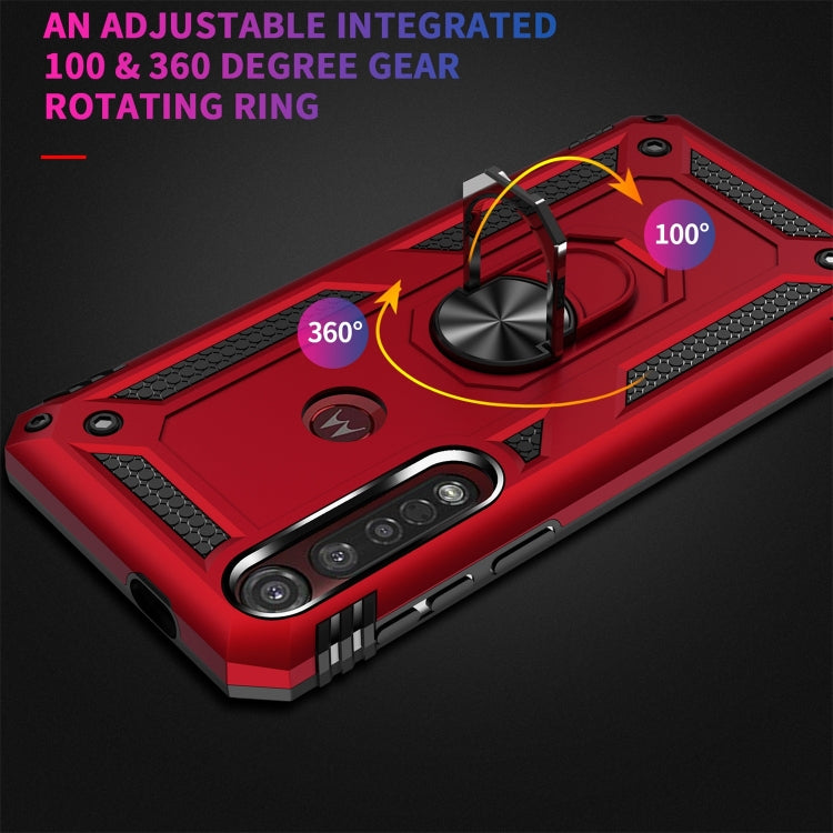 Armor Shockproof TPU + PC Protective Case with 360 Degree Rotation Holder, For Motorola Moto G8 Plus