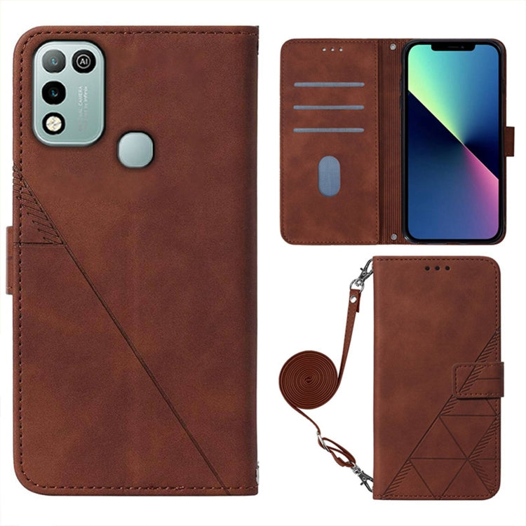 Crossbody 3D Embossed Flip Leather Phone Case, For Tecno Phantom X, For Infinix Hot 11 Play, For Infinix Hot 11S NFC X6812B, For Infinix Note 11, For Infinix Note 11 Pro, For Infinix Note 11i, For Infinix Note 11S, For Infinix Smart 6