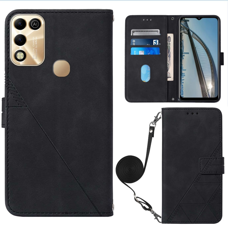 Crossbody 3D Embossed Flip Leather Phone Case, For Tecno Phantom X, For Infinix Hot 11 Play, For Infinix Hot 11S NFC X6812B, For Infinix Note 11, For Infinix Note 11 Pro, For Infinix Note 11i, For Infinix Note 11S, For Infinix Smart 6