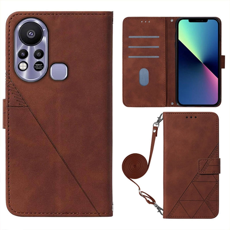 Crossbody 3D Embossed Flip Leather Phone Case, For Tecno Phantom X, For Infinix Hot 11 Play, For Infinix Hot 11S NFC X6812B, For Infinix Note 11, For Infinix Note 11 Pro, For Infinix Note 11i, For Infinix Note 11S, For Infinix Smart 6