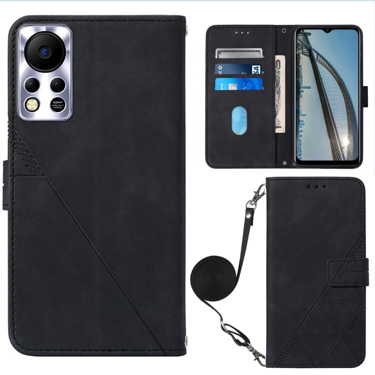 Crossbody 3D Embossed Flip Leather Phone Case, For Tecno Phantom X, For Infinix Hot 11 Play, For Infinix Hot 11S NFC X6812B, For Infinix Note 11, For Infinix Note 11 Pro, For Infinix Note 11i, For Infinix Note 11S, For Infinix Smart 6