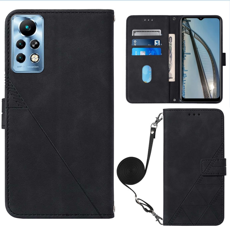 Crossbody 3D Embossed Flip Leather Phone Case, For Tecno Phantom X, For Infinix Hot 11 Play, For Infinix Hot 11S NFC X6812B, For Infinix Note 11, For Infinix Note 11 Pro, For Infinix Note 11i, For Infinix Note 11S, For Infinix Smart 6