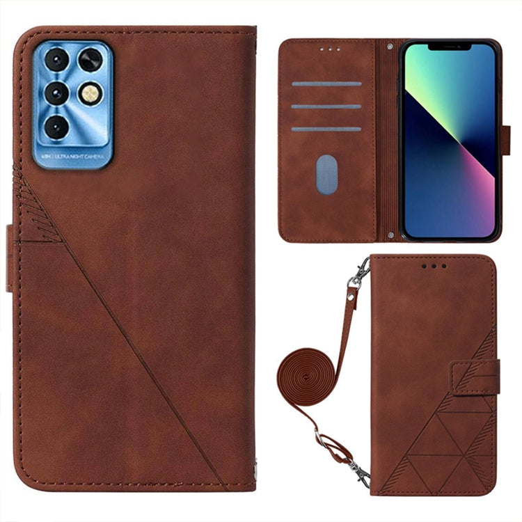 Crossbody 3D Embossed Flip Leather Phone Case, For Tecno Phantom X, For Infinix Hot 11 Play, For Infinix Hot 11S NFC X6812B, For Infinix Note 11, For Infinix Note 11 Pro, For Infinix Note 11i, For Infinix Note 11S, For Infinix Smart 6