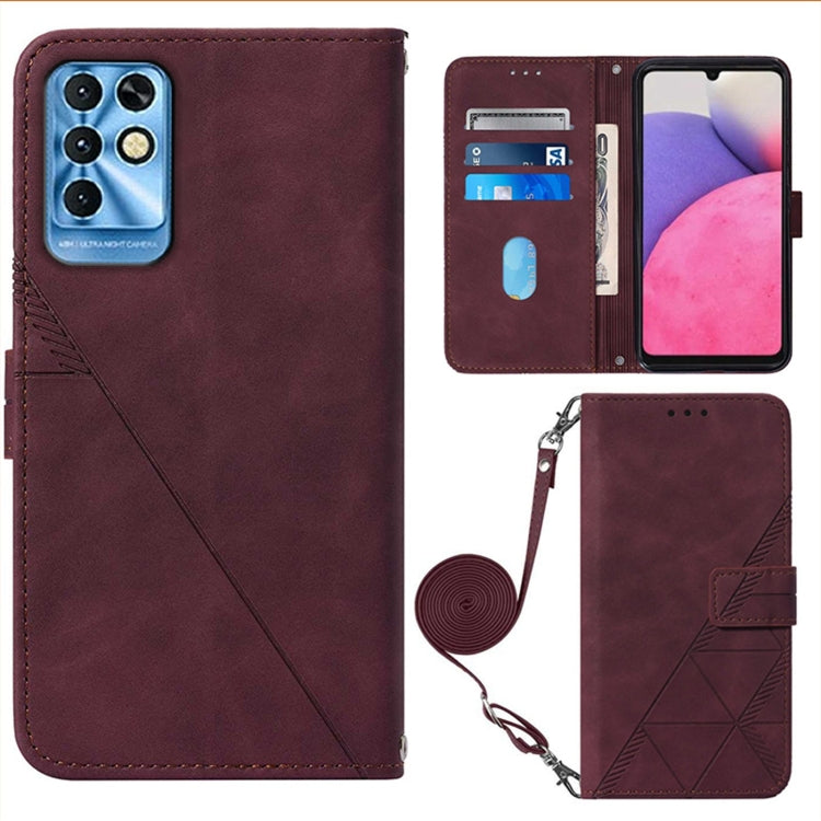 Crossbody 3D Embossed Flip Leather Phone Case, For Tecno Phantom X, For Infinix Hot 11 Play, For Infinix Hot 11S NFC X6812B, For Infinix Note 11, For Infinix Note 11 Pro, For Infinix Note 11i, For Infinix Note 11S, For Infinix Smart 6