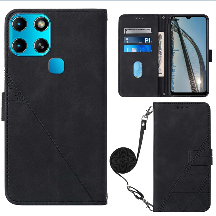 Crossbody 3D Embossed Flip Leather Phone Case, For Tecno Phantom X, For Infinix Hot 11 Play, For Infinix Hot 11S NFC X6812B, For Infinix Note 11, For Infinix Note 11 Pro, For Infinix Note 11i, For Infinix Note 11S, For Infinix Smart 6