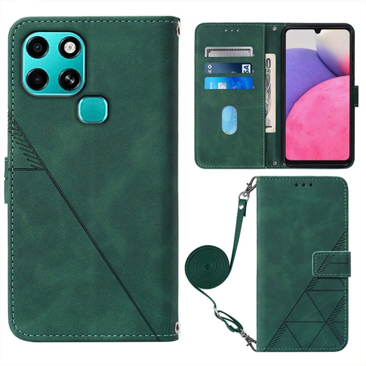 Crossbody 3D Embossed Flip Leather Phone Case, For Tecno Phantom X, For Infinix Hot 11 Play, For Infinix Hot 11S NFC X6812B, For Infinix Note 11, For Infinix Note 11 Pro, For Infinix Note 11i, For Infinix Note 11S, For Infinix Smart 6