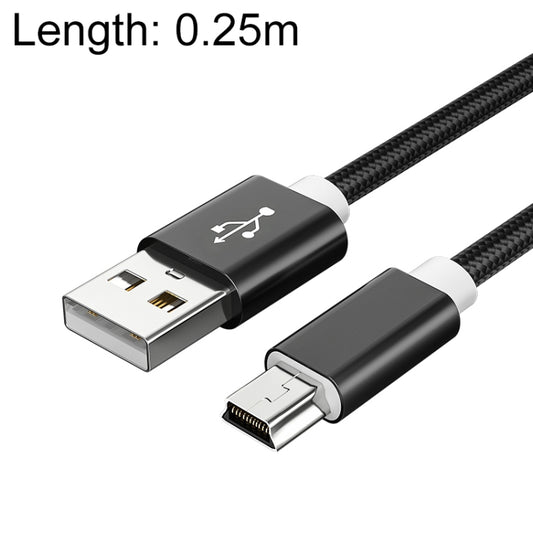 5 PCS Mini USB to USB A Woven Data / Charge Cable for MP3, Camera, Car DVR, 0.25m, 1m, 1.5m, 2m, 3m