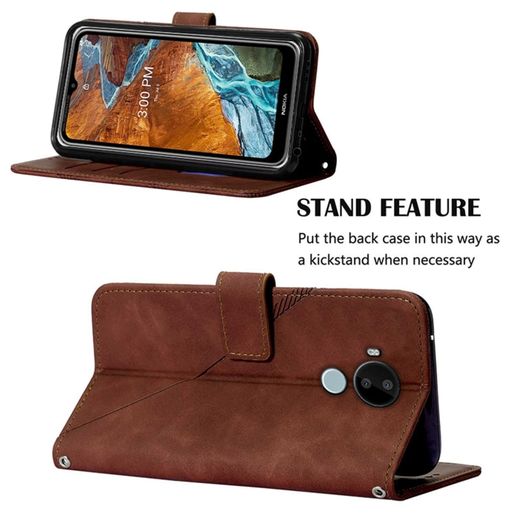 Crossbody 3D Embossed Flip Leather Phone Case, For Nokia C30, For Nokia G300, For Nokia C01 Plus, For Nokia C1 2020, For Nokia C20, For Nokia C20 Plus, For Nokia G20 / G10 / 6.3, For Nokia X20 / X10