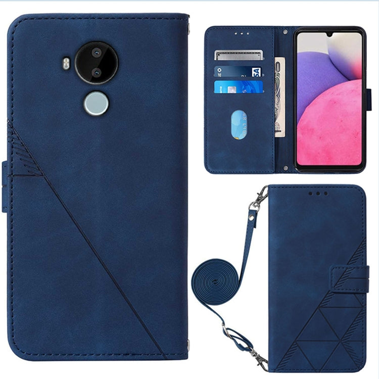 Crossbody 3D Embossed Flip Leather Phone Case, For Nokia C30, For Nokia G300, For Nokia C01 Plus, For Nokia C1 2020, For Nokia C20, For Nokia C20 Plus, For Nokia G20 / G10 / 6.3, For Nokia X20 / X10