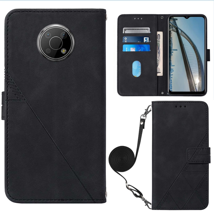 Crossbody 3D Embossed Flip Leather Phone Case, For Nokia C30, For Nokia G300, For Nokia C01 Plus, For Nokia C1 2020, For Nokia C20, For Nokia C20 Plus, For Nokia G20 / G10 / 6.3, For Nokia X20 / X10