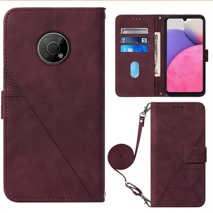 Crossbody 3D Embossed Flip Leather Phone Case, For Nokia C30, For Nokia G300, For Nokia C01 Plus, For Nokia C1 2020, For Nokia C20, For Nokia C20 Plus, For Nokia G20 / G10 / 6.3, For Nokia X20 / X10