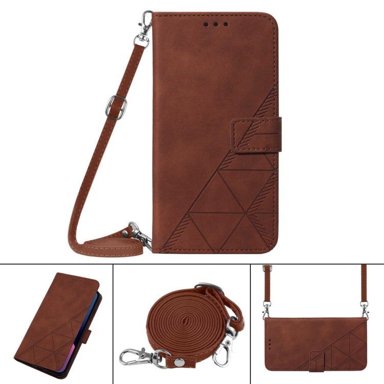 Crossbody 3D Embossed Flip Leather Phone Case, For vivo Y17 / Y15 / Y12 / U10 / Y3, For vivo Y21 2021 / Y33s / Y21s