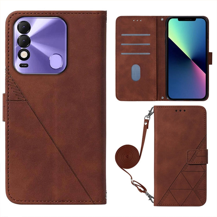 Crossbody 3D Embossed Flip Leather Phone Case, For Tecno Spark 8 KG6, For Tecno Spark 8P, For Tecno Spark Go 2021, For Tecno Spark Go 2022 / Spark 8C, For Tecno Camon 12 / Spark 4, For Tecno Camon 16, For Tecno Camon 16 Pro, For Tecno Camon 17