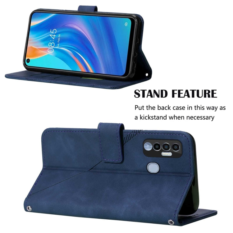 Crossbody 3D Embossed Flip Leather Phone Case, For Tecno Spark 7 Pro