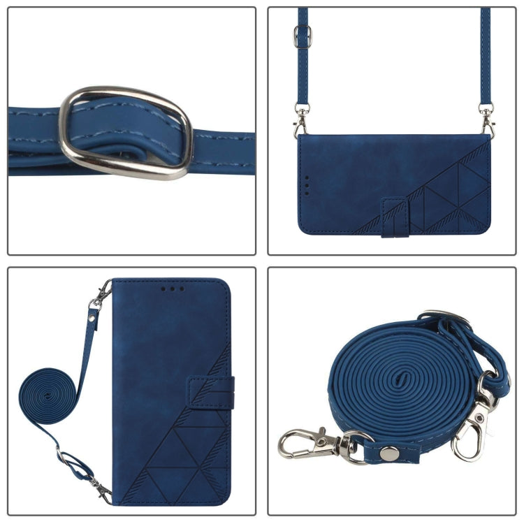Crossbody 3D Embossed Flip Leather Phone Case, For Tecno Spark 7 Pro