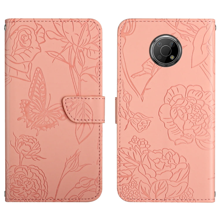 Skin Feel Butterfly Peony Embossed Leather Phone Case, For Nokia G300, For Nokia X20, For Nokia XR20