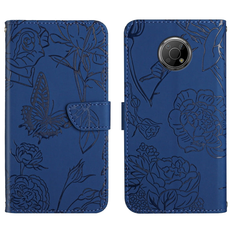 Skin Feel Butterfly Peony Embossed Leather Phone Case, For Nokia G300, For Nokia X20, For Nokia XR20