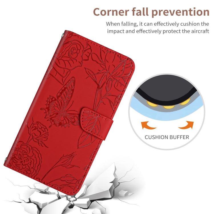 Skin Feel Butterfly Peony Embossed Leather Phone Case, For Nokia X20, For Nokia XR20