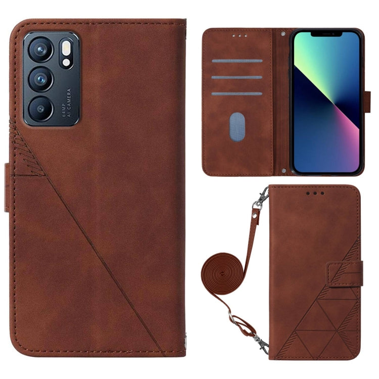 Crossbody 3D Embossed Flip Leather Phone Case, For OPPO Reno6 5G, For OPPO A55 5G / A16 4G, For OPPO Realme 5 / 6i, For OPPO Realme 6, For OPPO Realme 7 4G / Narzo 20 Pro, For OPPO Realme 7 5G / V5 5G, For OPPO Realme 7 Pro, For OPPO Realme 7i / C17