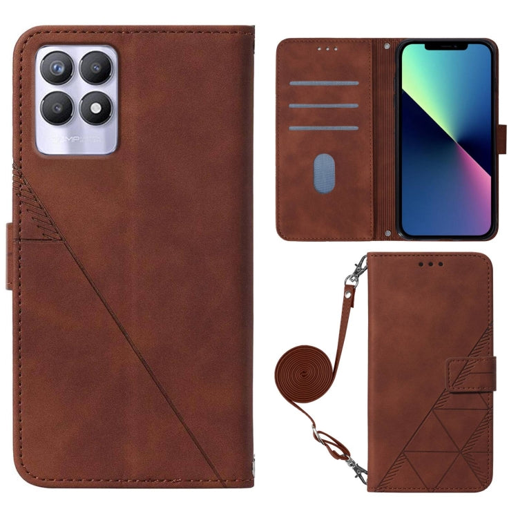 Crossbody 3D Embossed Flip Leather Phone Case, For OPPO Realme 8i, For OPPO Realme C11, For OPPO Realme C12 / C25, For OPPO Realme C15, For OPPO Realme C21Y, For OPPO Realme GT Master, For OPPO Realme Narzo 50A, For OPPO Realme Narzo 50i