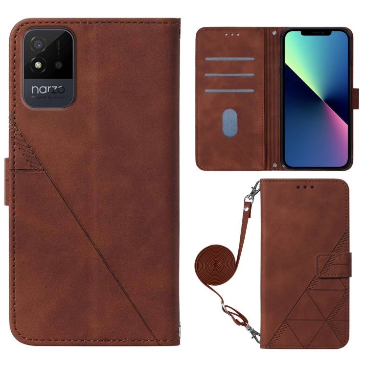 Crossbody 3D Embossed Flip Leather Phone Case, For OPPO Realme Narzo 50i, For OPPO Reno6 Pro+, For OPPO Reno6 Pro, For OPPO Realme 6 Pro