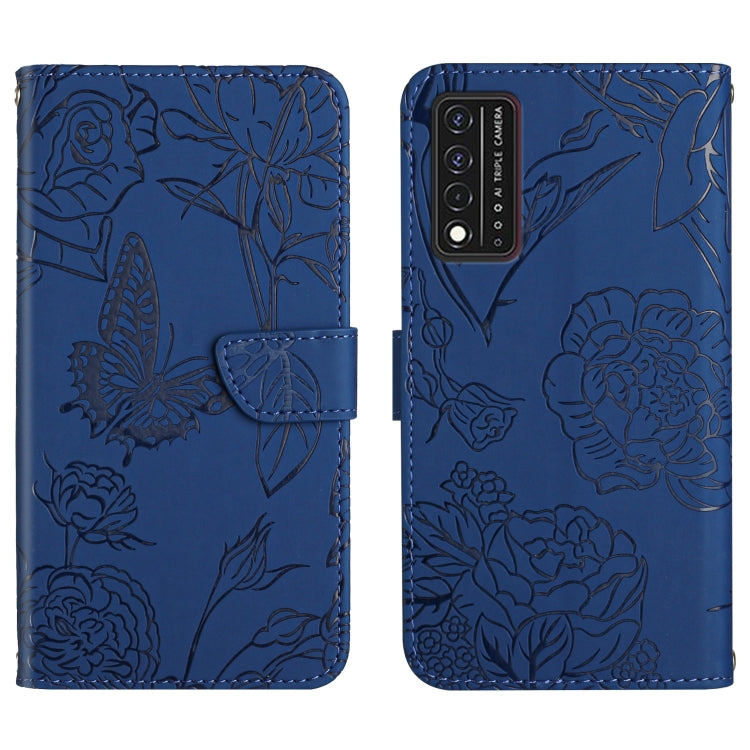 Skin Feel Butterfly Peony Embossed Leather Phone Case, For TCL 10 SE, For TCL 20 Pro 5G, For TCL 20 SE, For TCL 20 R 5G, For TCL 20S / 20 5G / 20L / 20L+, For TCL 30 SE, For TCL 205, For T-Mobile Revvl V+ 5G