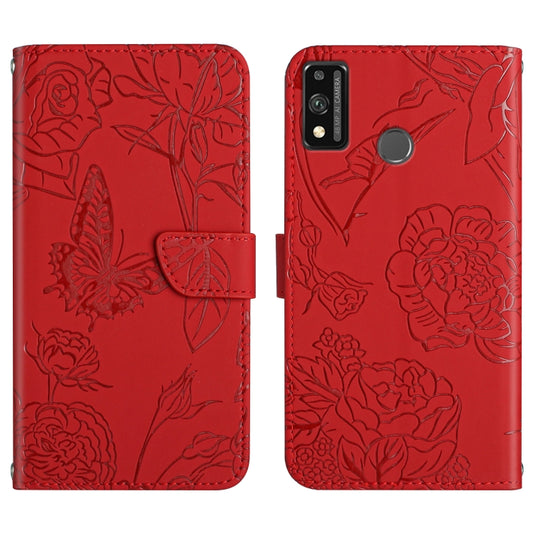 Skin Feel Butterfly Peony Embossed Leather Phone Case, For Honor 9X Lite, For Huawei nova 7 SE, For Huawei nova 8i, For Huawei P30, For Huawei P30 Lite, For Huawei P30 Pro, For Huawei P40, For Huawei P40 Lite, For Huawei P40 Pro