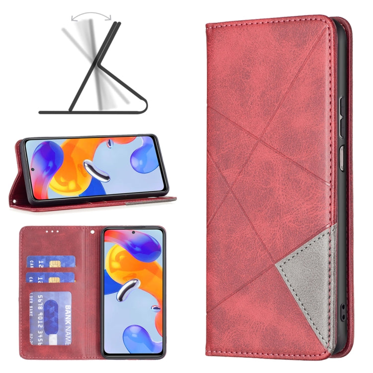 Prismatic Invisible Magnetic Leather Phone Case, For Xiaomi Redmi Note 11 Pro Global, For Honor X20, For Xiaomi 12 Pro