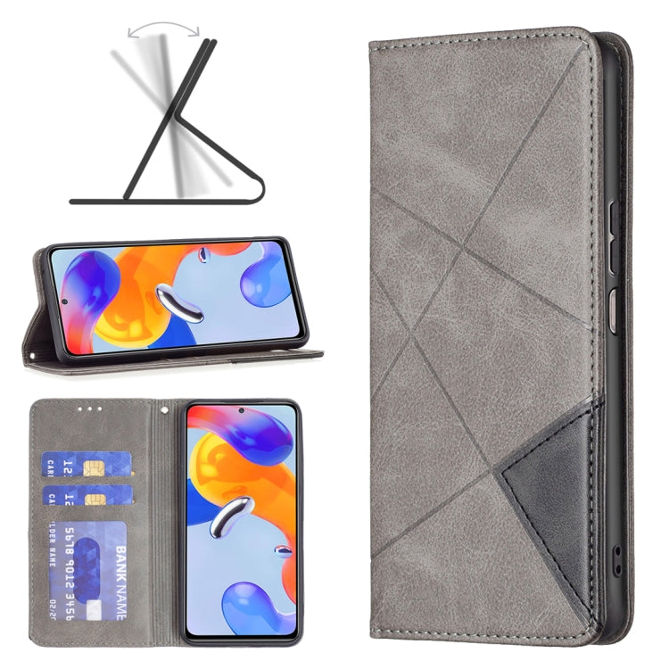 Prismatic Invisible Magnetic Leather Phone Case, For Xiaomi Redmi Note 11 Pro Global, For Honor X20, For Xiaomi 12 Pro