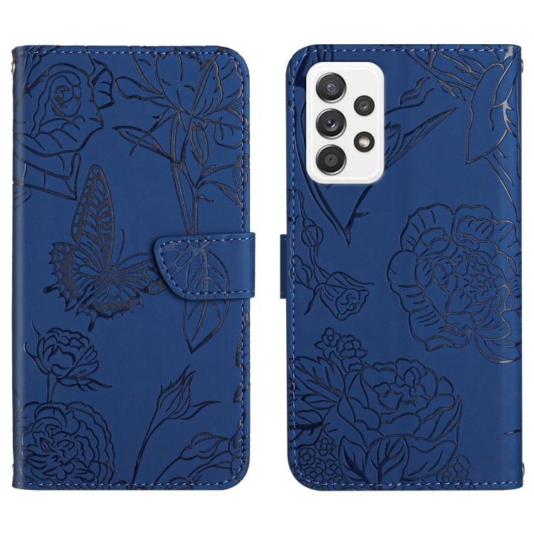 Skin Feel Butterfly Peony Embossed Leather Phone Case, For Samsung Galaxy A22 5G, For Samsung Galaxy A23 4G, For Samsung Galaxy A32 4G, For Samsung Galaxy A32 5G, For Samsung Galaxy A33 5G, For Samsung Galaxy A40, For Samsung Galaxy A41                ...