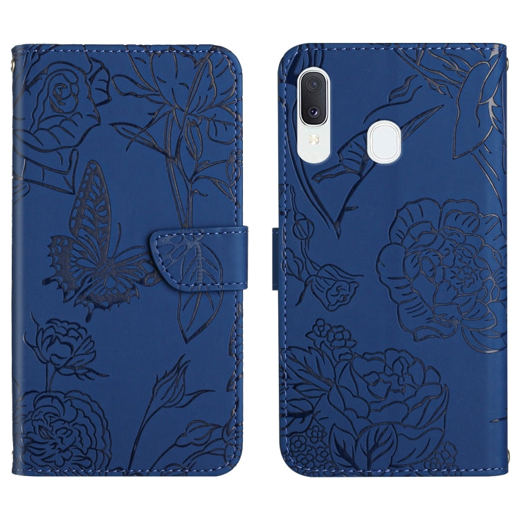 Skin Feel Butterfly Peony Embossed Leather Phone Case, For Samsung Galaxy A22 5G, For Samsung Galaxy A23 4G, For Samsung Galaxy A32 4G, For Samsung Galaxy A32 5G, For Samsung Galaxy A33 5G, For Samsung Galaxy A40, For Samsung Galaxy A41                ...