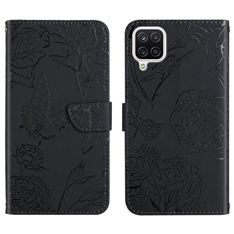 Skin Feel Butterfly Peony Embossed Leather Phone Case, For Samsung Galaxy A22 5G, For Samsung Galaxy A23 4G, For Samsung Galaxy A32 4G, For Samsung Galaxy A32 5G, For Samsung Galaxy A33 5G, For Samsung Galaxy A40, For Samsung Galaxy A41                ...