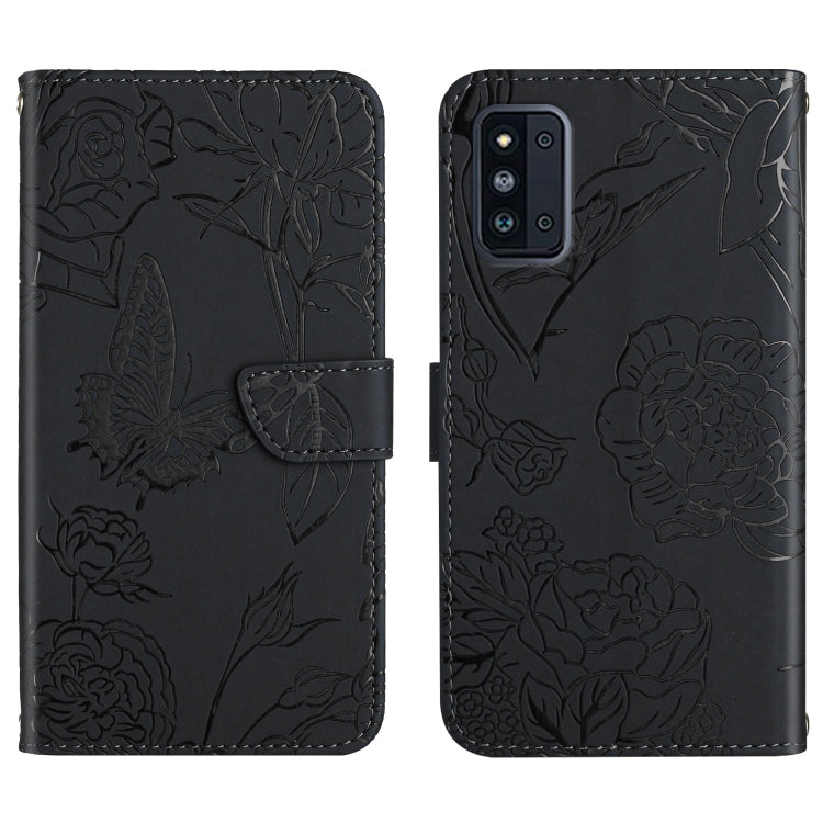 Skin Feel Butterfly Peony Embossed Leather Phone Case, For Samsung Galaxy A82, For Samsung Galaxy A91, For Samsung Galaxy F52 5G, For Samsung Galaxy F62 / M62, For Samsung Galaxy M10 / A10, For Samsung Galaxy M21, For Samsung Galaxy M31                ...