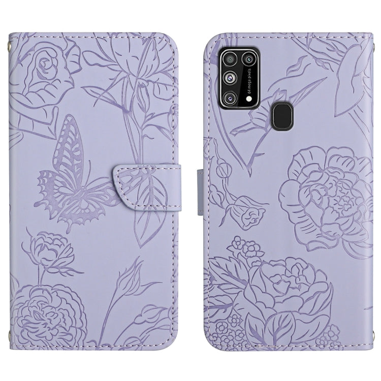 Skin Feel Butterfly Peony Embossed Leather Phone Case, For Samsung Galaxy A82, For Samsung Galaxy A91, For Samsung Galaxy F52 5G, For Samsung Galaxy F62 / M62, For Samsung Galaxy M10 / A10, For Samsung Galaxy M21, For Samsung Galaxy M31                ...