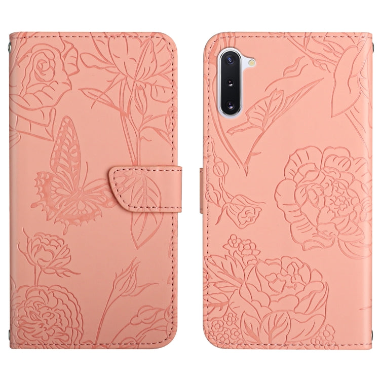 Skin Feel Butterfly Peony Embossed Leather Phone Case, For Samsung Galaxy Note10, For Samsung Galaxy Note10+, For Samsung Galaxy Note20, For Samsung Galaxy Note20 Ultra, For Samsung Galaxy S10, For Samsung Galaxy S10+, For Samsung Galaxy S10e          ...
