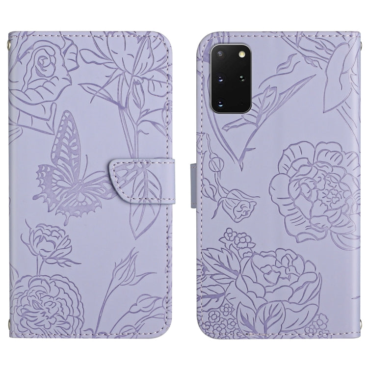 Skin Feel Butterfly Peony Embossed Leather Phone Case, For Samsung Galaxy S20+, For Samsung Galaxy S20 Ultra, For Samsung Galaxy S21 5G, For Samsung Galaxy S21 FE 5G, For Samsung Galaxy S21+ 5G, For Samsung Galaxy S21 Ultra 5G, For Samsung Galaxy S22 5...