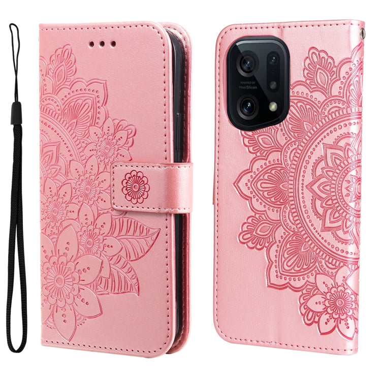 7-petal Flowers Embossed Flip Leather Phone Case, For Xiaomi Redmi 10C 4G / Redmi 10 (India), For Xiaomi Poco X4 Pro 5G, For Honor 50 SE / Huawei nova 9 SE, For OPPO Find X5 Lite / Reno7 5G, For OPPO Find X5, For OPPO Find X5 Pro                       ...