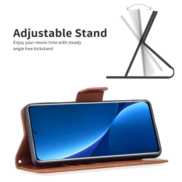 Lambskin Texture Pure Color Leather Phone Case, For Xiaomi 12 Pro