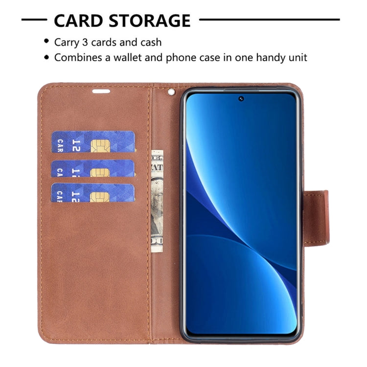 Lambskin Texture Pure Color Leather Phone Case, For Xiaomi 12 Pro