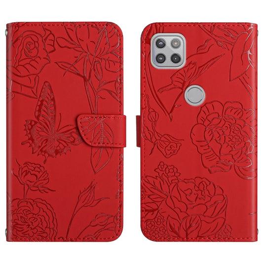 Skin Feel Butterfly Peony Embossed Leather Phone Case, For Motorola Moto G 5G, For Motorola Moto G 5G Plus, For Motorola Moto G Play 2021, For Motorola Moto G Power 2021, For Motorola Moto G Power 2022, For Motorola Moto G Pure 2021                    ...